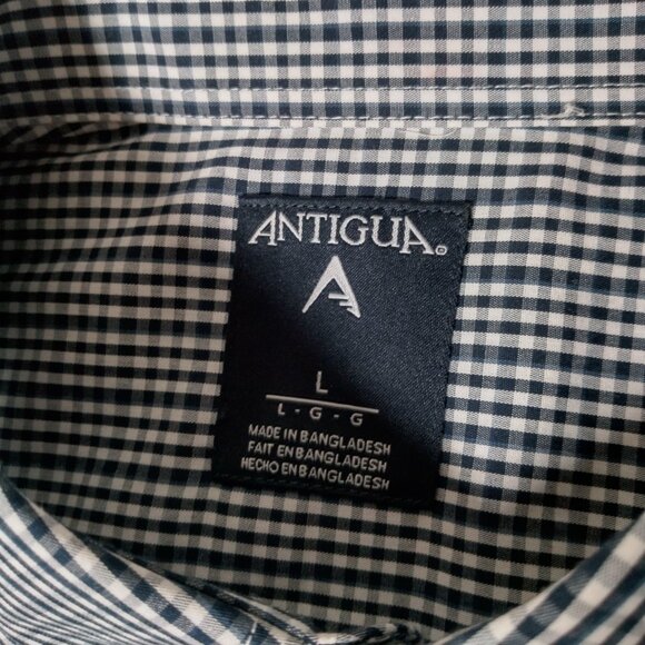 WVU Mountaineers Shirt Men L Button Down Blue Gingham West Virginia University - Picture 7 of 15